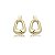 Brinco liso banho em ouro 18k - Imagem 1
