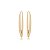 Brinco liso banho em ouro 18k - Imagem 1