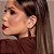 Brinco liso banho em ouro 18k - Imagem 2