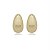 Brinco liso banho em ouro 18k - Imagem 1