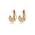 Brinco de argola liso banho em ouro 18k - Imagem 1