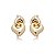 Brinco cravejado de zirconia cristal banho em ouro 18k - Imagem 1