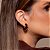 Brinco de argola liso banho em ouro 18k - Imagem 2
