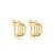 Conjunto de brinco e anel dourado liso banho em ouro 18k - Imagem 3