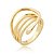 Conjunto de brinco e anel dourado liso banho em ouro 18k - Imagem 4