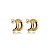 Brinco de argola dourado liso banho em ouro 18k - Imagem 1