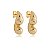 Brinco dourado liso banho em ouro 18K - Imagem 1
