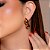 Brinco dourado liso banho em ouro 18K - Imagem 2