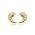 Brinco dourado liso banho em ouro 18K - Imagem 1