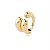 Anel dourado liso  banho em ouro 18k - Imagem 1