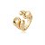 Anel dourado liso  banho em ouro 18k - Imagem 1