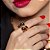 Anel dourado liso  banho em ouro 18k - Imagem 2
