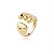 Anel dourado liso  banho em ouro 18k - Imagem 1