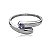 Bracelete liso com detalhe cravejado de zirconia ametista banho em rodio branco - Imagem 1