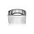Bracelete liso acetinado banho em rodio branco - Imagem 1