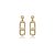 Conjunto de brinco e colar cravejado de zirconia cristal banho em ouro 18k - Imagem 2