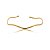 Bracelete dourado liso banho em ouro 18k - Imagem 1