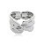 Bracelete liso banho em rodio branco - Imagem 1