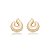 Conjunto de brinco e colar liso banho em ouro 18k - Imagem 3