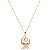 Conjunto de brinco e colar liso banho em ouro 18k - Imagem 4