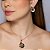 Conjunto de brinco e colar liso banho em ouro 18k - Imagem 2