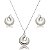 Conjunto de brinco e colar liso banho em ouro 18k - Imagem 1