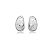 Conjunto de brinco e colar cravejado de zirconia cristal banho em rodio branco - Imagem 3