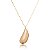 Colar liso com pingente banho em ouro 18k - Imagem 1