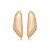 Brinco dourado liso banho em ouro 18K - Imagem 1
