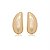 Brinco dourado liso banho em ouro 18K - Imagem 1