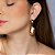 Brinco dourado liso banho em ouro 18K - Imagem 2