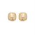 Brinco dourado liso banho em ouro 18K - Imagem 1