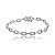 Pulseira de corrente cravejado de zirconia cristal banho em rodio branco - Imagem 1