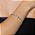 Pulseira de corrente cravejado de zirconia cristal banho em rodio branco - Imagem 2