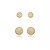 Dupla cravejada de zirconia cristal banho em ouro 18k - Imagem 1