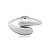 Bracelete liso banho em rodio branco - Imagem 1