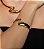 Bracelete dourado liso banho em ouro 18k - Imagem 5
