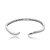 Bracelete liso banho em rodio branco - Imagem 1