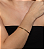 Bracelete dourado liso banho em ouro 18k - Imagem 2