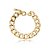 Pulseira de corrente dourado liso banho em ouro 18k - Imagem 1
