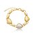 Pulseira dourada lisa banho em ouro 18k - Imagem 1