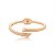 Bracelete dourado liso acetinado banho em ouro 18K - Imagem 1