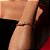 Bracelete dourado liso acetinado banho em ouro 18K - Imagem 2