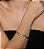 Bracelete liso acetinado banho em rodio branco - Imagem 3