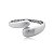 Bracelete liso escovado banho em rodio branco - Imagem 1
