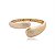 Bracelete dourado liso escovado banho em ouro 18k - Imagem 1