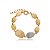 Pulseira dourada lisa banho em ouro 18k - Imagem 1
