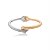 Bracelete liso acetinado banho duplo - Imagem 1