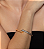 Bracelete liso acetinado banho duplo - Imagem 4