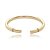 Bracelete dourado cravejado de zirconia cristal banho em ouro 18k - Imagem 2